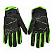 Skeleton Anti-Skid Breathable Motorcycle Racing Full-Finger Gloves - Green + Black (Size-M / Pair)