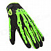 Skeleton Anti-Skid Breathable Motorcycle Racing Full-Finger Gloves - Green + Black (Size-M / Pair)