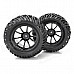 1/10 Rubber Tread Tires for R/C Electric / Oil Hybrid Rock Crawler Car - Black (4 PCS)