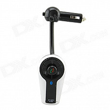 BT-518E 0.4" LCD Bluetooth V2.1 Handsfree Car Kit w/ MP3 Player / FM Transmitter / A2DP - Black