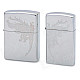 JINJIAN 4933 Aluminum Alloy Kerosene Windproof Lighters - Silver (Pair)