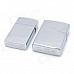 JINJIAN 4933 Aluminum Alloy Kerosene Windproof Lighters - Silver (Pair)