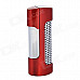 Fashion Stainless Steel Windproof Butane Gas Lighter - Red + Black