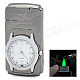 d003 Watch Style Windproof Zinc Alloy Butane Lighter w/ Backlight - Brown