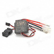 Dual Way 320A Brushed ESC Speed Controller for 1/8 & 1/10 R/C Car / Boat - Black + Silver + Red