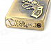 Wind Resistant Pistols Pattern Zinc Alloy Butane Jet Lighter - Antique Golden