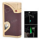 Windproof Stainless Steel Butane Jet Torch Lighter - Brown + Golden (3 x LR621)