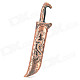 309 Dragon Pattern Curved Sword Style Windproof Butane Jet Torch Lighter - Copper