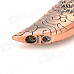 309 Dragon Pattern Curved Sword Style Windproof Butane Jet Torch Lighter - Copper