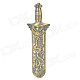 308 Dragon Phoenix Pattern Straight Sword Style Windproof Butane Jet Torch Lighter - Bronze