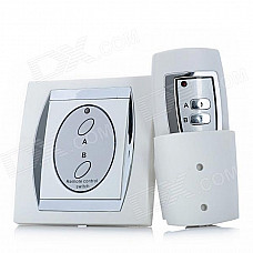 FK-922A 2-CH Family Use Digital Wireless Remote Control Switch - White