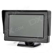 4.3" TFT LCD Screen Car Monitor + Wireless Mini Rear View Camera - Black