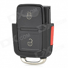 3-Key Remote Control Car Key Shell Case for Volkswagen Passat - Black + Red