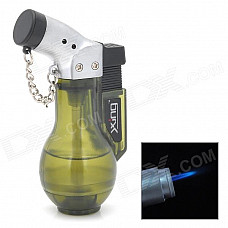 d009 Flagon Shaped Copper Aluminum Alloy Butane Jet Torch Lighter - Olivedrab