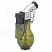 d009 Flagon Shaped Copper Aluminum Alloy Butane Jet Torch Lighter - Olivedrab