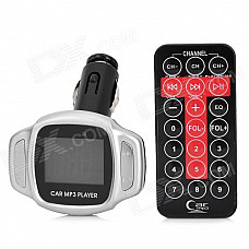 1.4" LCD 4-in-1 Car MP3 Player Transmitting Frequency w/ USB / SD / TF / Remote Controller - Silver