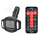 1.44" LCD Car MP3 Player FM Transmitter w/ USB Port / SD / TF Slot / Remote Controller - Black