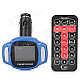 1.4" LCD 4-in-1 Car MP3 Player Transmitting Frequency w/ USB / SD / TF / Remote Controller - Blue