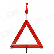 Folding Car Park Reflective Triangle Warning Sign - Red + White