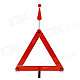 Folding Car Park Reflective Triangle Warning Sign - Red + White