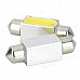 LY209 Festoon 36mm 3W 150lm 6000K White Light 1-LED Car Lamp (DC 12V / 2 PCS)