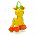 Lovely Plush Pony Style Baby Music Box Doll Toy w/ Hanging Ring - Green + Orange + Yellow