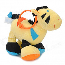 Lokyee 11528 Donkey Style Music Bell Tail-Pulling Toy - Yellow + Black + Orange + Blue