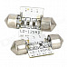 Festoon 31mm 0.7W 70lm 12-SMD 3528 LED White Light Car Reading / Interior / Door Lamp - (12V / Pair)