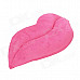 Sexy Lip Shape Short Plush + PP Cotton Back Cushion - Pink