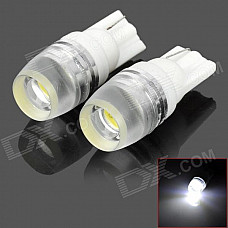 T10-1W-W T10 1W 90lm 6500K White Light 1-LED Car Dashboard Lamp (DC 12V / 2 PCS)