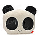 Cute Smile Panda Style Soft Plush Throw Pillow - White + Black