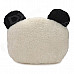 Cute Smile Panda Style Soft Plush Throw Pillow - White + Black