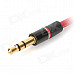 3.5mm Extension Audio Right-Angle Plug to Plug Cable - Dark Red + Black (128cm)