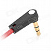 3.5mm Extension Audio Right-Angle Plug to Plug Cable - Dark Red + Black (128cm)