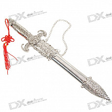 Unsharpened Alloy Chinese Sword Letter Opener Knife (29.5cm)