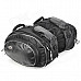 Tanked TMB08 Rainproof Motorcycle Saddle Bag w/ Rain Covers / Straps - Black (2 PCS)