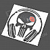 Music Skull Style Car / Motorcycle Reflective Sticker - Black