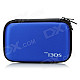 Protective Artificial Leather Case Bag w/ Carabiner for Nintendo 3DS - Deep Blue