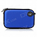 Protective Artificial Leather Case Bag w/ Carabiner for Nintendo 3DS - Deep Blue