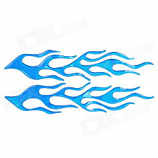 MP048 Cool 3D Flame Style DIY Decoration Stickers for Car / Motorcycle - Blue (2 PCS)