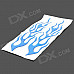 MP048 Cool 3D Flame Style DIY Decoration Stickers for Car / Motorcycle - Blue (2 PCS)