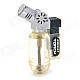 Bending Head Style Butane Jet Windproof Lighter - Transparent + Silver