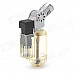 Bending Head Style Butane Jet Windproof Lighter - Transparent + Silver