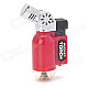 Mini Angle Head Plastic + Iron Wind Resistant Butane Jet Lighter - Red