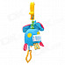 Lokyee 02154 Elephant Shape Pulling Vibration Bed Hanging Toy w/ Clip for Baby - Blue + Deep Pink