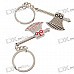 Stainless Steel Mini Axes Couple's Keychains (2-Piece Set)