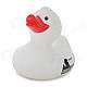 121203 Cute Duck Style Rubber Latex Bath Toy for Kids - White + Red