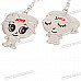 Stainless Steel Mini Cute Photo Holder Couple's Keychains (2-Piece Set)