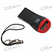 USB 2.0 SDHC MicroSD/TF/M2 Card Reader with Strap