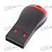 USB 2.0 SDHC MicroSD/TF/M2 Card Reader with Strap